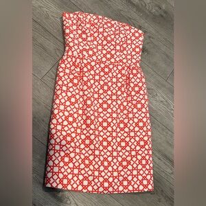Annie Griffin Red strapless dress size 0